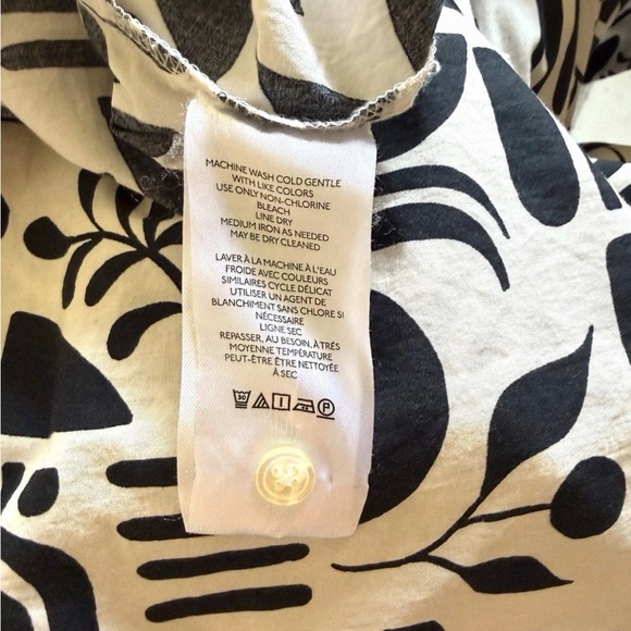 Anthropologie Maeve The Bettina Tiered Shirt Dress In Black Motif Size XL - Picture 8 of 11